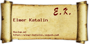Elmer Katalin névjegykártya