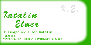 katalin elmer business card